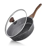 SENSARTE Antihaft Pfanne 26cm, Tiefe Bratpfanne mit Deckel, Schweizer...