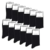 Falechay Herren Business Socken 12 Paar Classic Atmungsaktive Baumwolle, 43-46,...