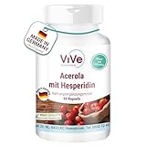 Acerola mit Hesperidin - 60 Kapseln mit Vitamin C, Grapefruitkern-Extrakt und...