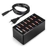 LuminexDesigns USB Ladestation 12 Ports 60W, Mehrfach Ladegerät mit 5V/2.4A...