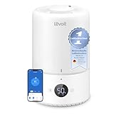 Levoit 19dB lesie Top Fill Luftbefeuchter, 360° Drehdüse, 3L Smart Humidifier,...