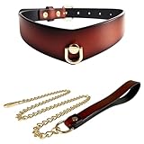 DEOLIKSEXR Leder Halsband Halsfessel SM Einstellbar Choker Sexhalsbänder Bdsm...