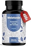 Melatonin Tabletten - 400 Stück mit 0,5mg Melatonin pro Tablette, hochdosiert -...