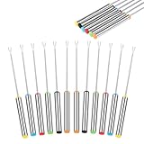12 Stück Fonduegabeln Edelstahl Fondue Gabeln Set 24 cm Fondue Gabel...