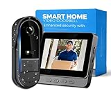 Video Türklingel mit Kamera, IP65 Wasserdicht Drahtlose Funk-Türklingel mit...