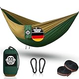 Monkey Swing Hängematte Ultraleicht inkl. Karabiner & Schwerlastgurten (bis 300...