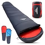 MOUNTREX® Schlafsack - Warm & Leicht (1500g) – 3-4 Jahreszeiten Outdoor...