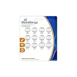 MediaRange Lithium Knopfzellen-Set, sortiert, CR2016|CR2025|CR2032|CR2450, 12er...