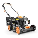 FUXTEC Benzin Rasenmäher FX-RM4180, Gartenmäher für kleine Flächen, 80 ccm...