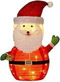 Northpoint LED Weihnachtsmann warmweiß 70cm hoch 45 LEDs Funkeleffekt mit...