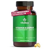 Vitabay Vitamin E 600 IE Depot Hochdosiert - 200 Vitamin E Kapseln Vegan &...