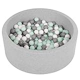SELONIS Bällebad Kinder 90x30cm Bällepool für Baby 200 Bälle Enthalten