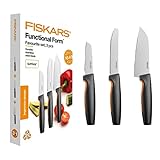 Fiskars Küchenmesser-Set, 3-teilig, Functional Form, Inklusive Kochmesser...