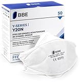 BBE Solutions 10 Stück FFP2 Maske 3-Panel-Design Y-Serie Y20N ohne Ventil mit...