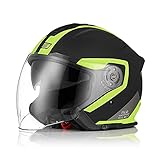 ORIGINE Motorradhelm Jethelm Roller Helm Scooter Helm Moped Mofa Helm mit...