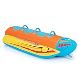 HOMASIS Bananenboot aufblasbar, Banana Boat für 3 Personen, Towable Tube mit 3...
