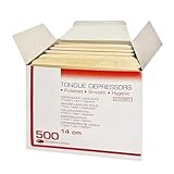 DE Healthcare Products – 500 Stück Mundspatel (14 cm x 1,6 cm), unsteril,...