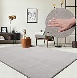 the carpet Relax Moderner Flauschiger Kurzflor Teppich, Anti-Rutsch Unterseite,...