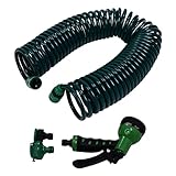 Spiral Garten Wasserschlauch Federschlauch Autowäsche 7 Positionen 15m/49.2ft...