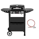 Royal Gourmet 2-Brenner Gasgrill und Griddle Combo, 2 IN 1 Grillwagen mit...