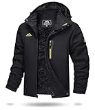 TACVASEN Herren Wasserdicht Winter Skijacke Warme Snowboardjacke Outdoorjacke...