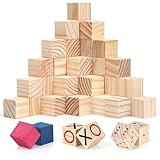 Winter Shore 2,5 cm Holzklötzchen zum Basteln (50er-Pack) - Unbehandeltes...