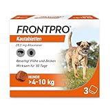 FRONTPRO Hund M - Kautablette gegen Zecken & Flöhe (Hunde 4 bis 10 kg) - 3X...