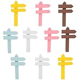 FOMIYES 10 StüCk Miniatur Wegweiser Holz, Bunte Gartenetiketten FüR...