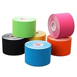 Jabtraxx 6 Rollen Kinesiologie Tape, 5 m x 5 cmTape Kinesio...