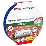 tesa Powerbond Outdoor - Doppelseitiges Montageband für den Außenbereich -...
