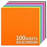 12' x 12' Farbiger Karton - 100 Blatt Kartonpapier 20 Farben 180 g/m² 65 lb...