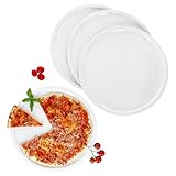 MamboCat 4er Set Bianco Pizzateller XXL I Ø 33,5 cm I für 4 Personen I weiße...