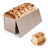 GIOVARA Brotbackform mit Deckel 1000g, Roségold toastbrot backform,...