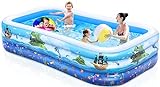 iBaseToy Aufblasbarer Pool - Groß Planschbecken für Kinder, Erwachsene, Babys...