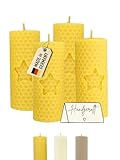 Wachsmann Adventskerzen 4er-Set, 100% Bienenwachs, handgerollt, Made in Germany,...