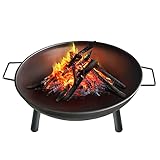 Montafox Feuerschale Feuerstelle Lagerfeuer Metall Ø 58 cm für Garten und...