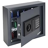 HMF 2030-11 Schlüsseltresor mit Elektronikschloss | 30 Haken | 30 x 28 x 10 cm...