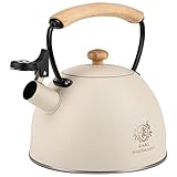 KARL HAUSMANN Wasserkessel Induktion - 2.5L - Cremig Teekessel mit Automatischer...