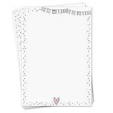 Briefpapier Set Konfetti I 50 Blatt 90 g/m² DIN A4 I stilvolles Schreibpapier...