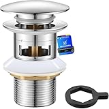 Ibergrif Messing Ablaufgarnitur Waschbecken mit Überlauf – Universal...