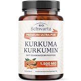 BioSchwartz Kurkuma-Curcumin mit BioPerine 1500 mg – Natürliche...
