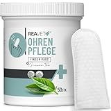 ReaVET Ohrenpflege Finger-Pads für Hunde & Katzen 50 Stück – Sanfte...