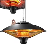 tectake® Infrarot Heizstrahler hängend, Deckenheizung, Infrarotstrahler Lampe...