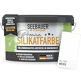 SEEBAUER diy Silikatfarbe Weiß 2,5L für Innen (No. 000 Weiß) Atmungsaktive...