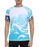 VAYAGER Herren-Badeshirts Rash Guard UPF 50+ Kurzarm, schnell trocknend, lockere...