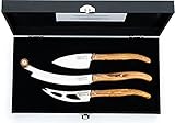 Laguiole Style de Vie Käsemesser-Set Luxury Line, 3-teilig, Olivenholz