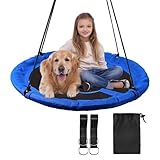 REDCAMP Nestschaukel [Ø 110 cm], Wetterfeste Textilene Hängeschaukel Outdoor...