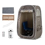 HOMASIS Dampfsauna tragbar, Heimsauna mit Dampfgenerator 3 Liter, Sauna für...