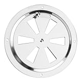 Lüftungsrosette, Edelstahl Lüftungsgitter Verschließbar, 125mm Runde...