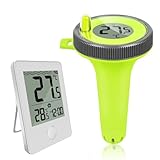 Aaiwtd Pool thermometer funk,IP67 Wasserdicht poolthermometer schwimmend mit...
